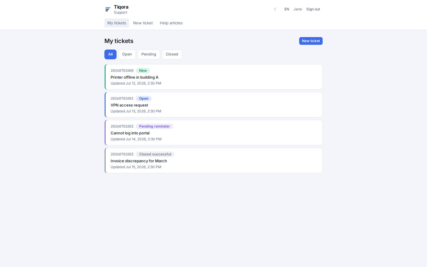 Customer portal